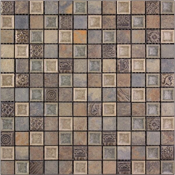 Мозаика микс стеклянная и каменная Natural BDA-2305 Inka стекло,мрам,агломер,беж,микс,29.8x29.8