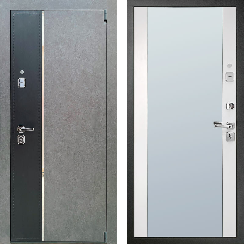 Кондор Премиум, дверь входная металлическая (стальная) Ясень белый 980 x 2080 петли справа