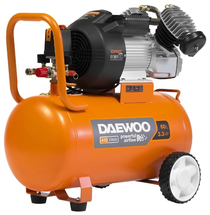 Компрессор масляный Daewoo Power Products DAC 60VD, 60 л, 2.4 кВт