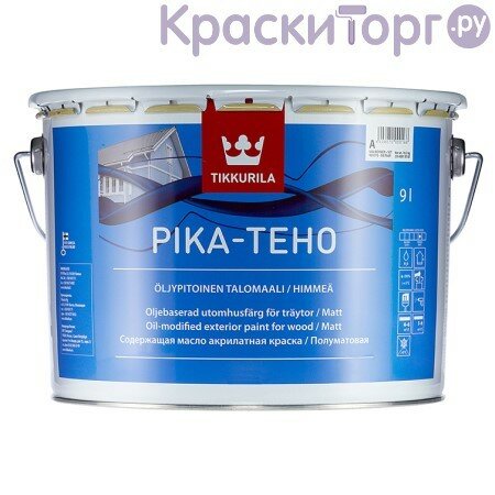 Краска для деревянных фасадов Tikkurila Pika-Teho (18 л / А (белая и под колеровку))