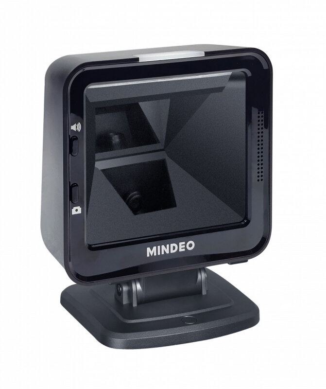 Сканер штрих-кода MINDEO (презентационный, 2D имидж, черный) MP8600 с подставкой