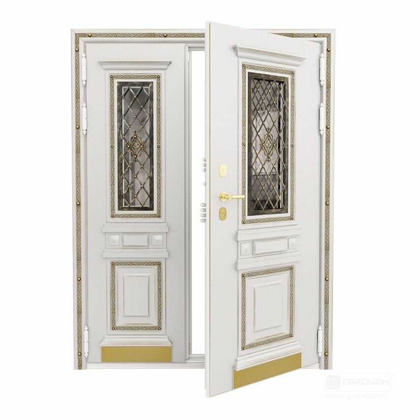 Входные двери Гардиан Стальная дверь Дворцовая двустворчатая
