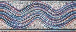 Мозаика Solo Mosaico Течение голубое 585x1410 12x12x6 Мозаика стекло 58.5x141.0 Панно, ковры на художественных матрицах