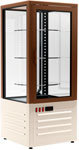 Холодильный шкаф-витрина с вращающимися полками Carboma D4 VM 120-2 brown / beige