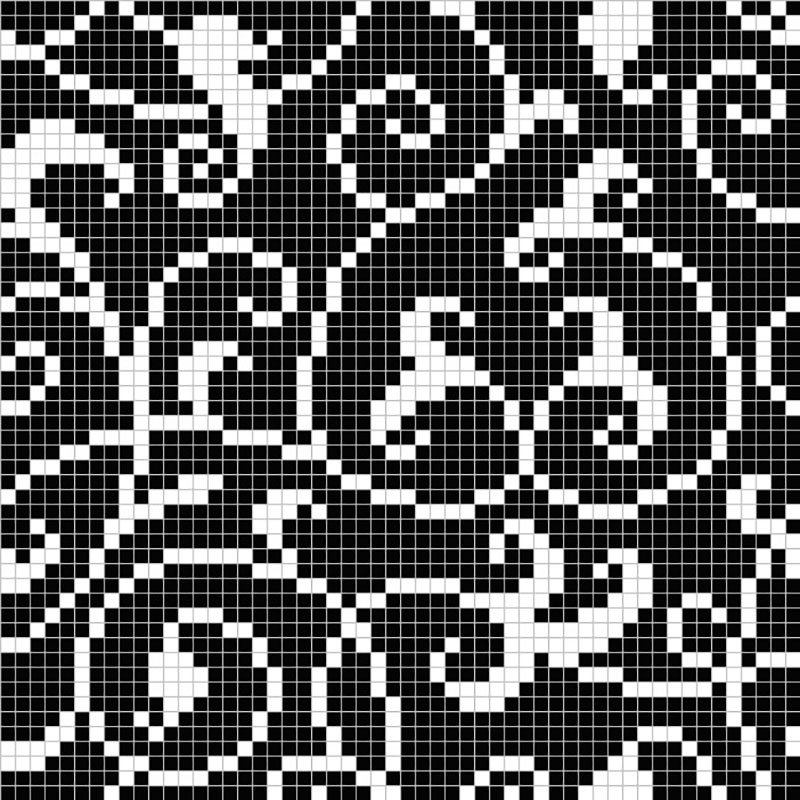 Мозаика Alma Панно 15 MZ-01 Black 885x885 мм (Мозаика)