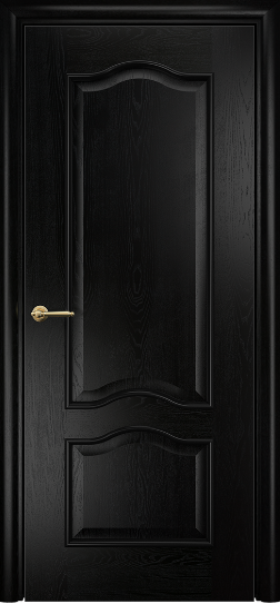 Дверь Оникс модель Классика Цвет:Эмаль черная по ясеню Остекление:Без стекла