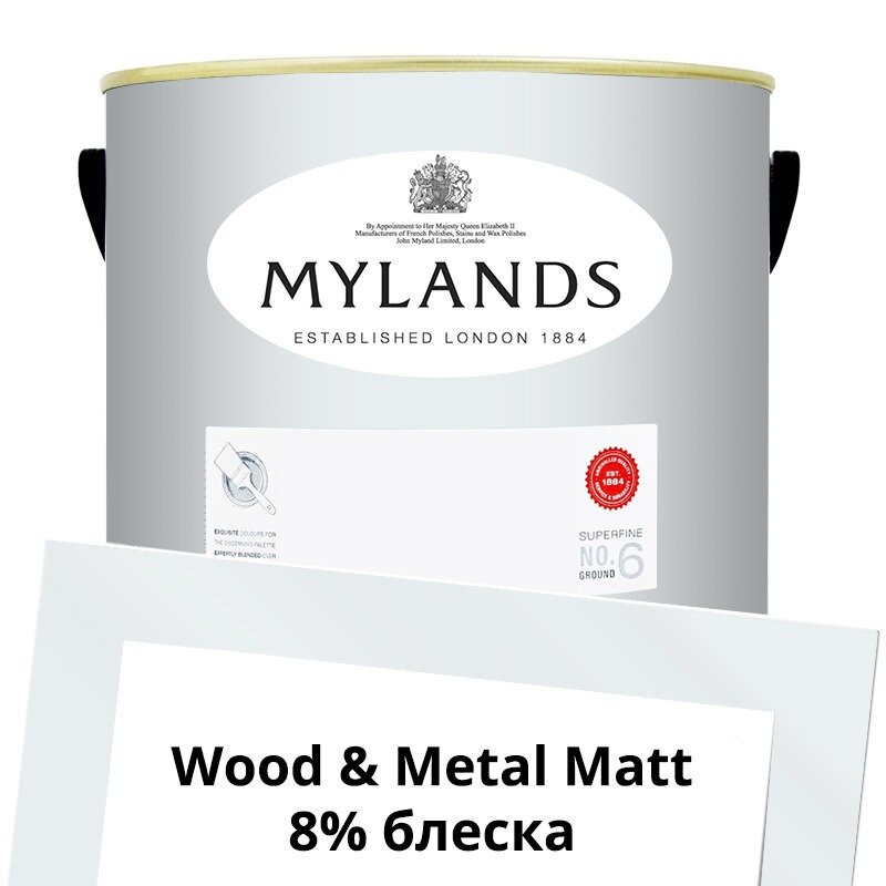 Английские Краски Mylands артикул WoodMetal Paint Matt 5 л. №91 Sleet