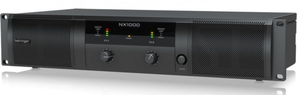 Behringer NX1000 усилитель 2-канальный. Мощность пик. 2 x 500Вт•2?/300Вт•4?/160Вт•8?, мост 1000Вт•4?/620Вт•8?, Speakon/комбо-XLR, кроссовер