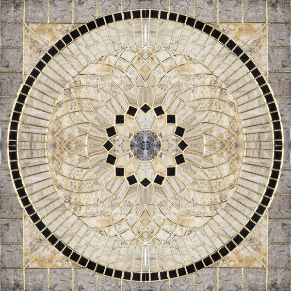 Плитка Infinity Ceramic Tiles Rimini Roseton Gris (Розетон из 4-х частей)