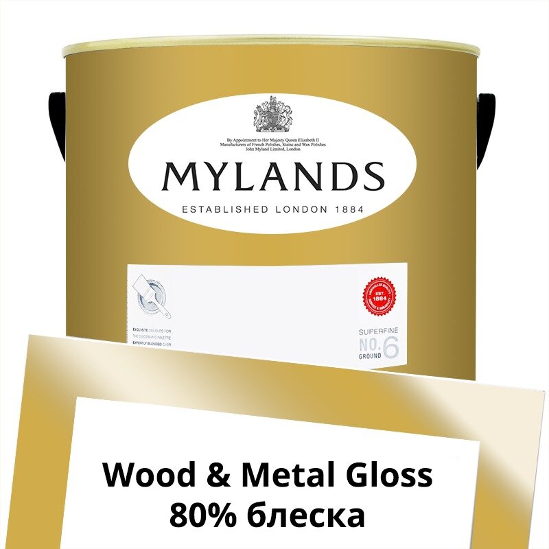 Английские Краски Mylands артикул WoodMetal Paint Gloss 5 л. №47 Hay Market