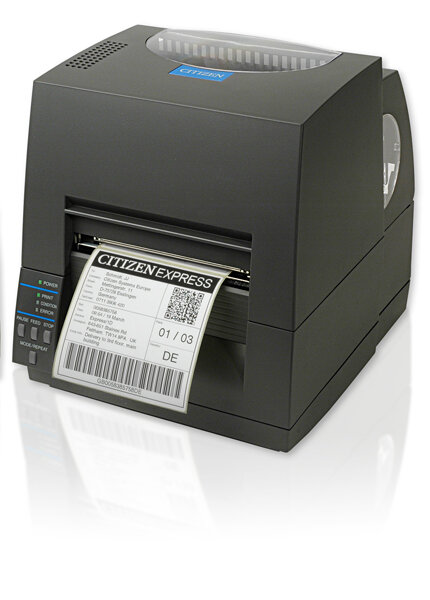 Термотрансферный принтер Citizen CL-S621, 203 dpi, RS232, USB, серый (1000817)