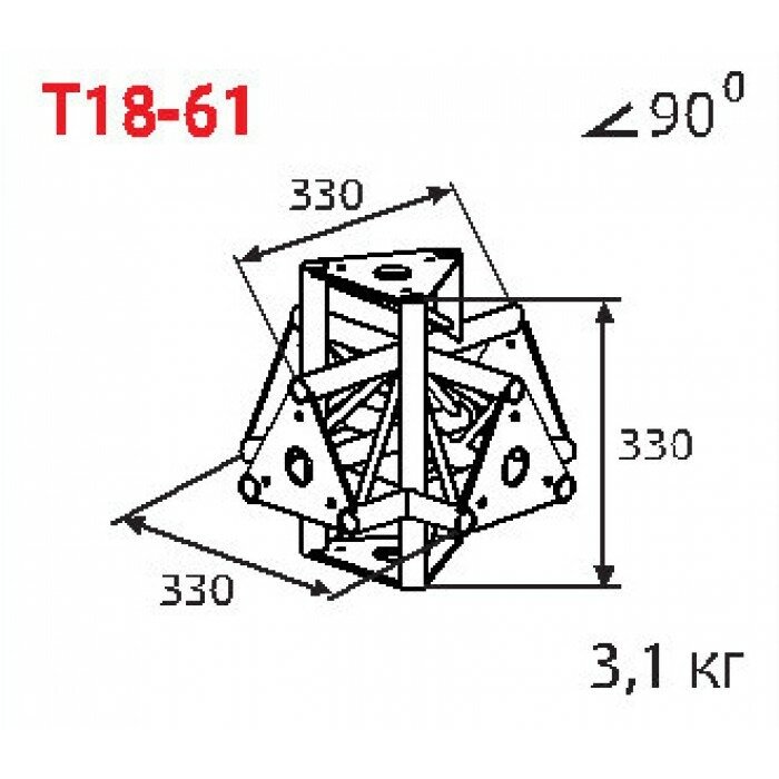 Соединительный элемент для фермы Imlight T18-61
