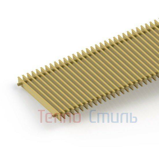 Решетка itermic GRILL.3300.SGZ-40 цвет Gold ширина 400 мм длина 3400 мм алюминиевая для встраиваемых в пол внутрипольных конвекторов ITTZ и ITTBZ