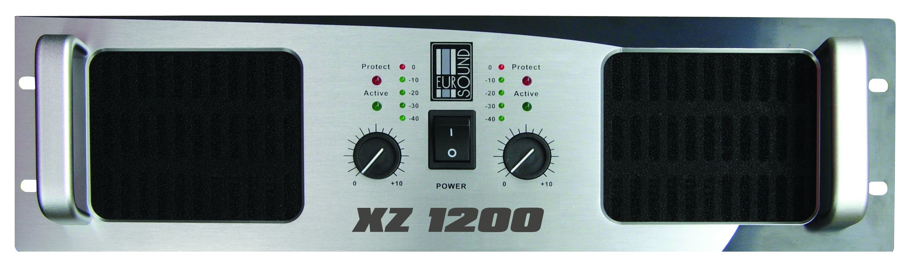 EUROSOUND XZ-1200 Усилитель мощности, 2x1800 Вт 2 Ом, 2x1300 Вт 4 Ом, 2x800 Вт 8 Ом, 3U