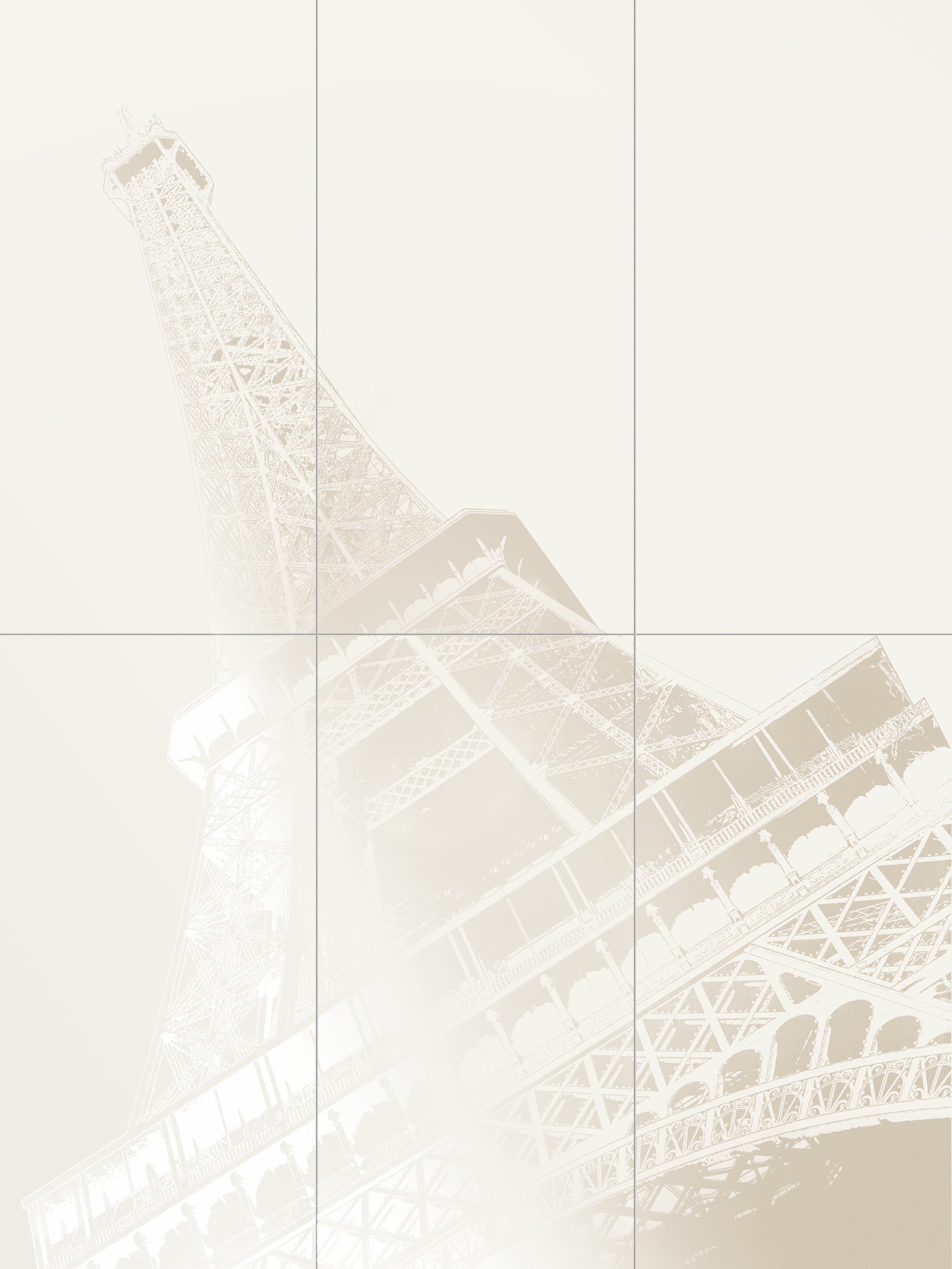 Керамическая плитка Tubadzin Paris D-Tour Eiffel (6 шт) панно 89,8x119,8