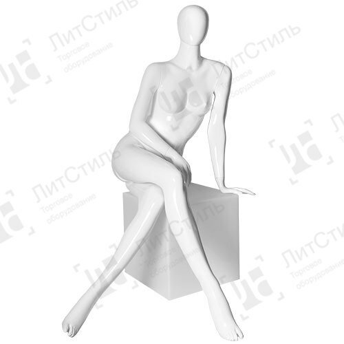 Манекен женский, сидячий MD-Glance 15(бел)