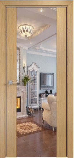 Оникс / Фортрез Межкомнатные двери Парма 1 со стеклом или зеркалом Цвет: анегри
