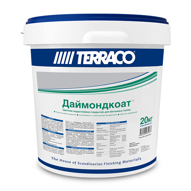 Terraco Diamondcoat/Террако Даймондкоат цветное акриловое покрытие для пола