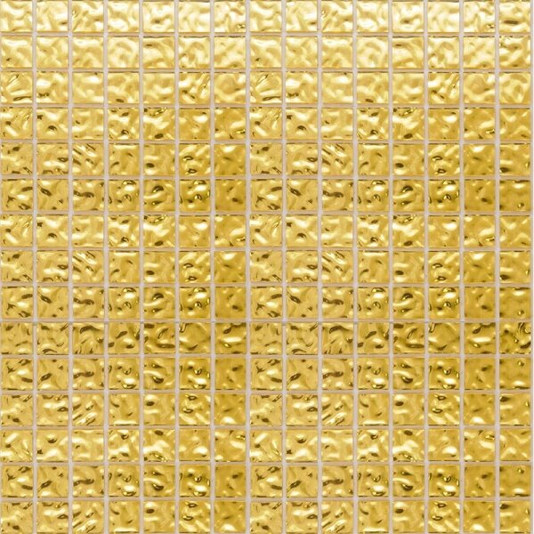 Мозаика микс стеклянная и металлическая Alma GMC02 обрезное желтое золото, глянцевая, 32.7x32.7