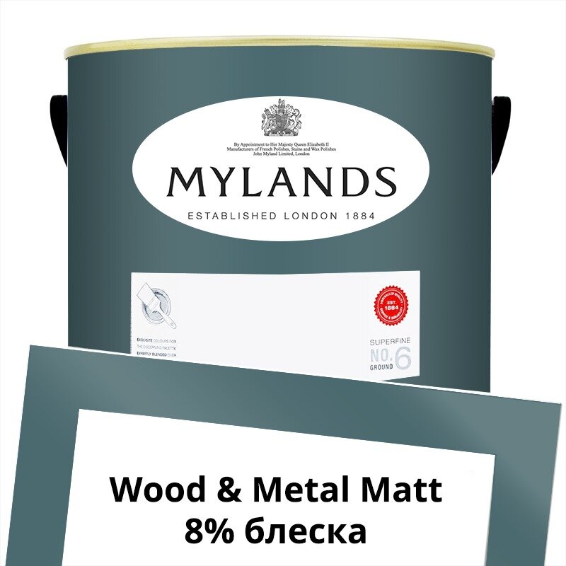 Английские Краски Mylands артикул WoodMetal Paint Matt 5 л. №232 Eaton Square