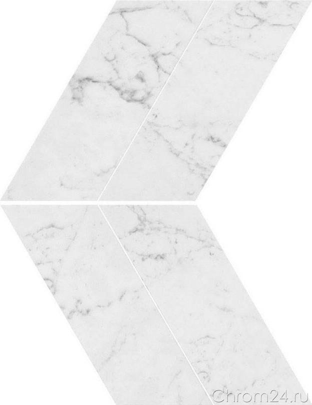 Atlas Concorde Marvel Carrara Pure Chevron Lappato керамогранит (22,9 x 22,5 см) (AS1V)