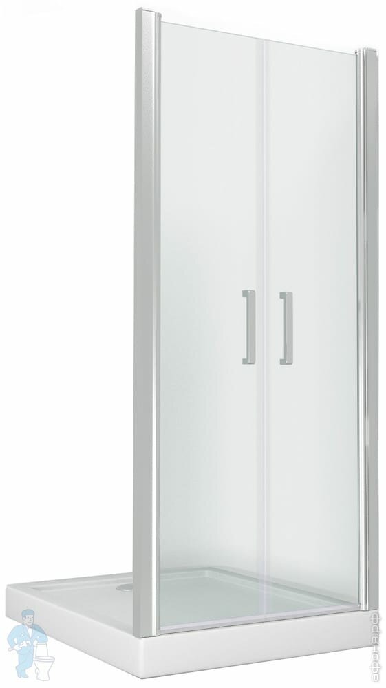 Дверь душевая GOOD DOOR BAS PANDORA SD-90-C-CH (90х185), 2расп.дв.,профиль хром/стекло прозрачное
