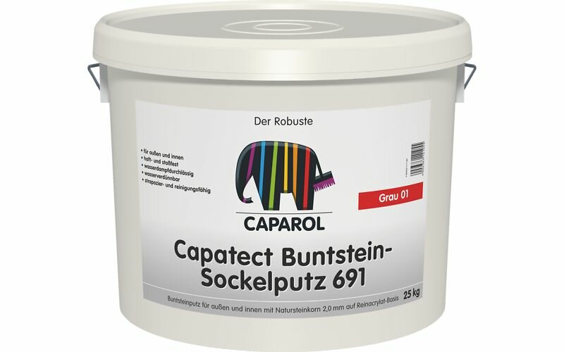 Caparol Capatect Buntstein-Sockelputz, 691/№3, Aluminium Декоративная мозаичная штукатурка Капарол