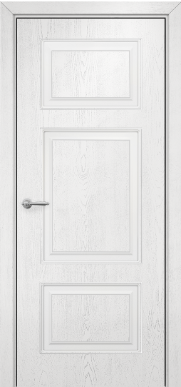 Дверь Оникс Прованс фрезерованный Цвет:эмаль белая с патиной серебро Остекление:Без стекла