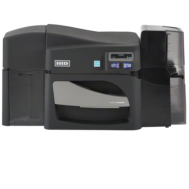 Принтер пластиковых карт Fargo (55300) DTC4500e с лотком на 100 карт, принтер пластиковых карт, USB и Ethernet