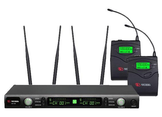 VOLTA US-102H (600-636 МГц) Микрофонная 100-канальная радиосистема с 2 головными конденсаторными микрофонами