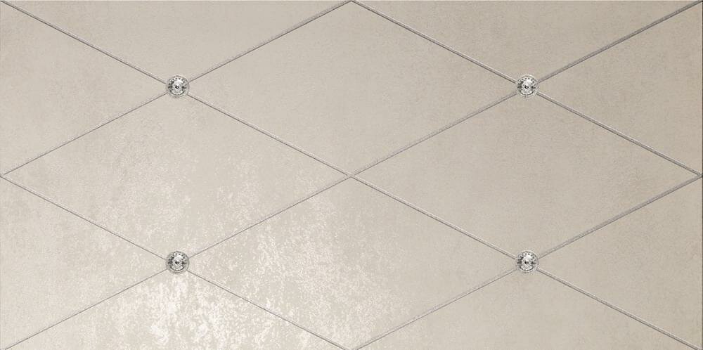 Керамическая плитка Petracers Ad Maiora Rhombus Fregio Swarovsky Platino Beige 50x100