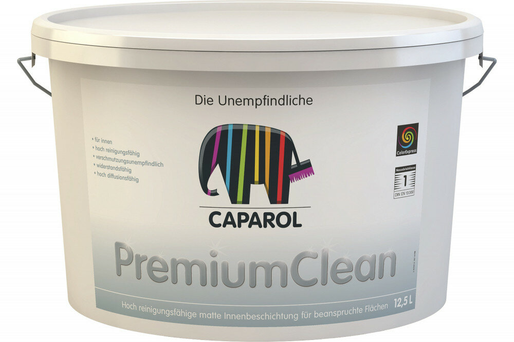Caparol Premium Clean / Капарол Премиум износостойкая краска для стен повышенной прочности 12.5, белый