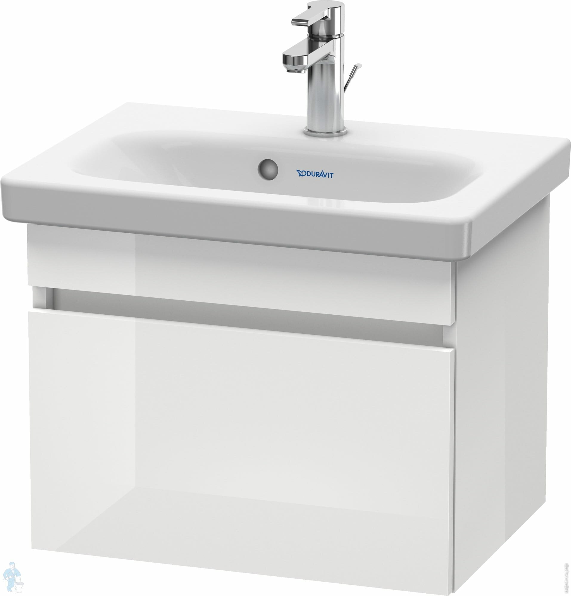 Тумба под раковину Duravit DuraStyle (500х398х368) подвесная, 1 ящик,цвет белый глянец DS630302222