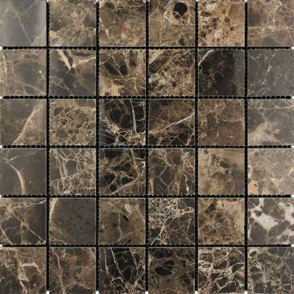 NATURAL Мозаика из мрамора M022-48P (Emperador Dark) 30,5x30,5