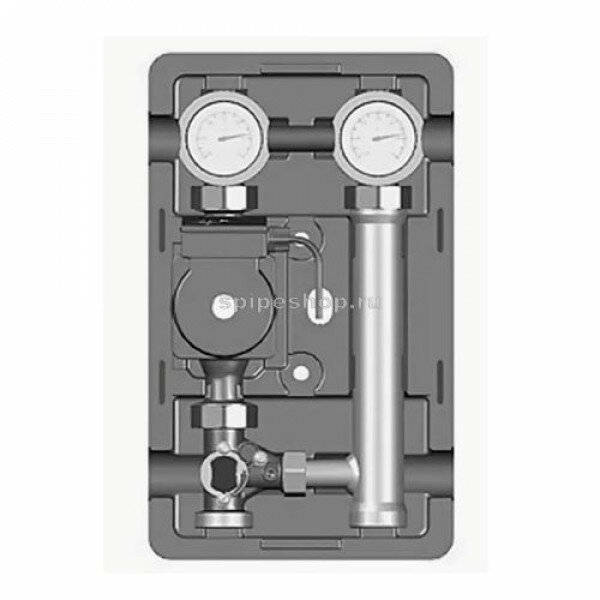 Насосная группа Meibes MK со смесителем 1quot; с насосом Grundfos UPM3 Hybrid 25-70, с сервоприводом 220В, подача слева (ML66831.36MRU)