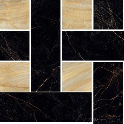 Versace Marble Mosaico Chesterfield Nero Oro керамогранит (29,1 x 29,1 см) (240450)