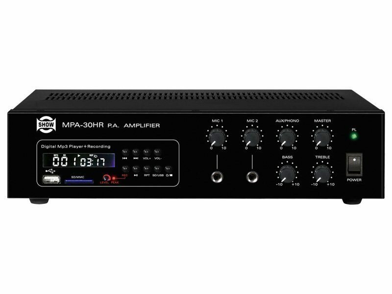 Show MPA-30HR - трансляц. система 30вт,25V70/100в, mp3-плеер с функцией запись