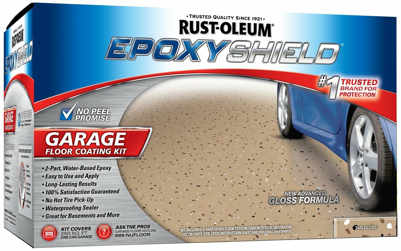 Краски по бетону Rust-Oleum EPOXY SHIELD Покрытие эпоксидное для гаражных полов, бежевый (набор 3,55л)