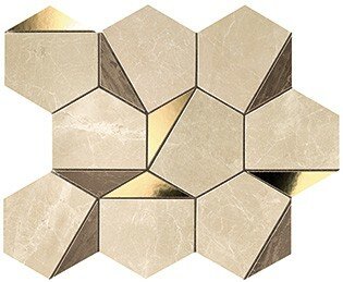 Мозаика Atlas Concorde Marvel Edge Gold Hex Sable-Brown 25,1x29 9EHS, м²