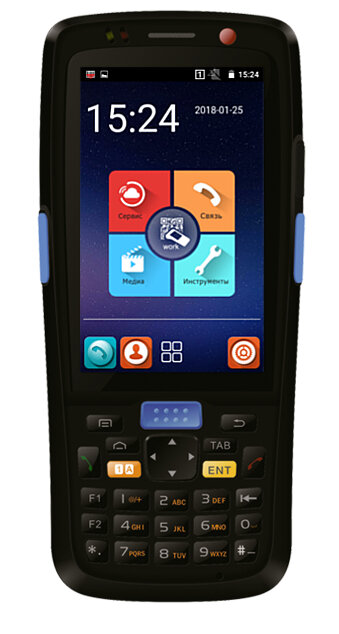 Терминал сбора данных GlobalPOS C5000-LMT, 1D, Android 5.1, Bluetooth, WiFi, NFC, GPS/AGPS, камера 5МП, кабель USB, БП, Черный
