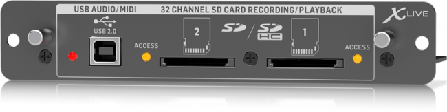 Behringer X-LIVE двойной рекордер/плеер на SD/SDHC карты