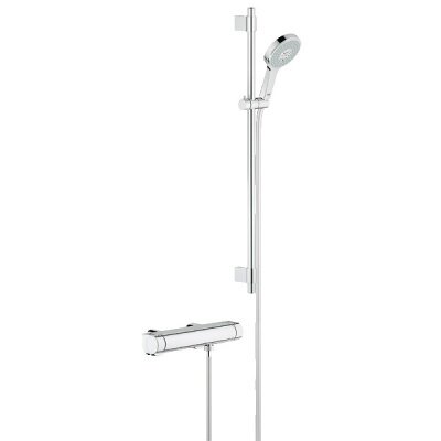 Смеситель-термостат GROHE Grohtherm 2000 new 34482 001 (34482001) для душа, с душевым гарнитуром, штанга 900 мм, хром