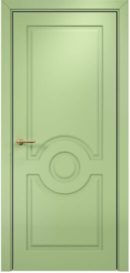 Межкомнатная дверь Оникс Рада простое фрезерованное (Эмаль фисташка по МДФ) глухая
