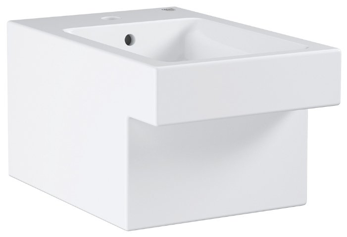 Биде подвесное Grohe Cube Ceramic 3948600H с горизонтальным выпуском