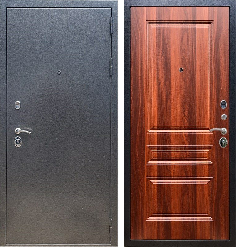 Входная стальная дверь Армада 11 ФЛ-243 (Антик серебро / Орех итальянский)