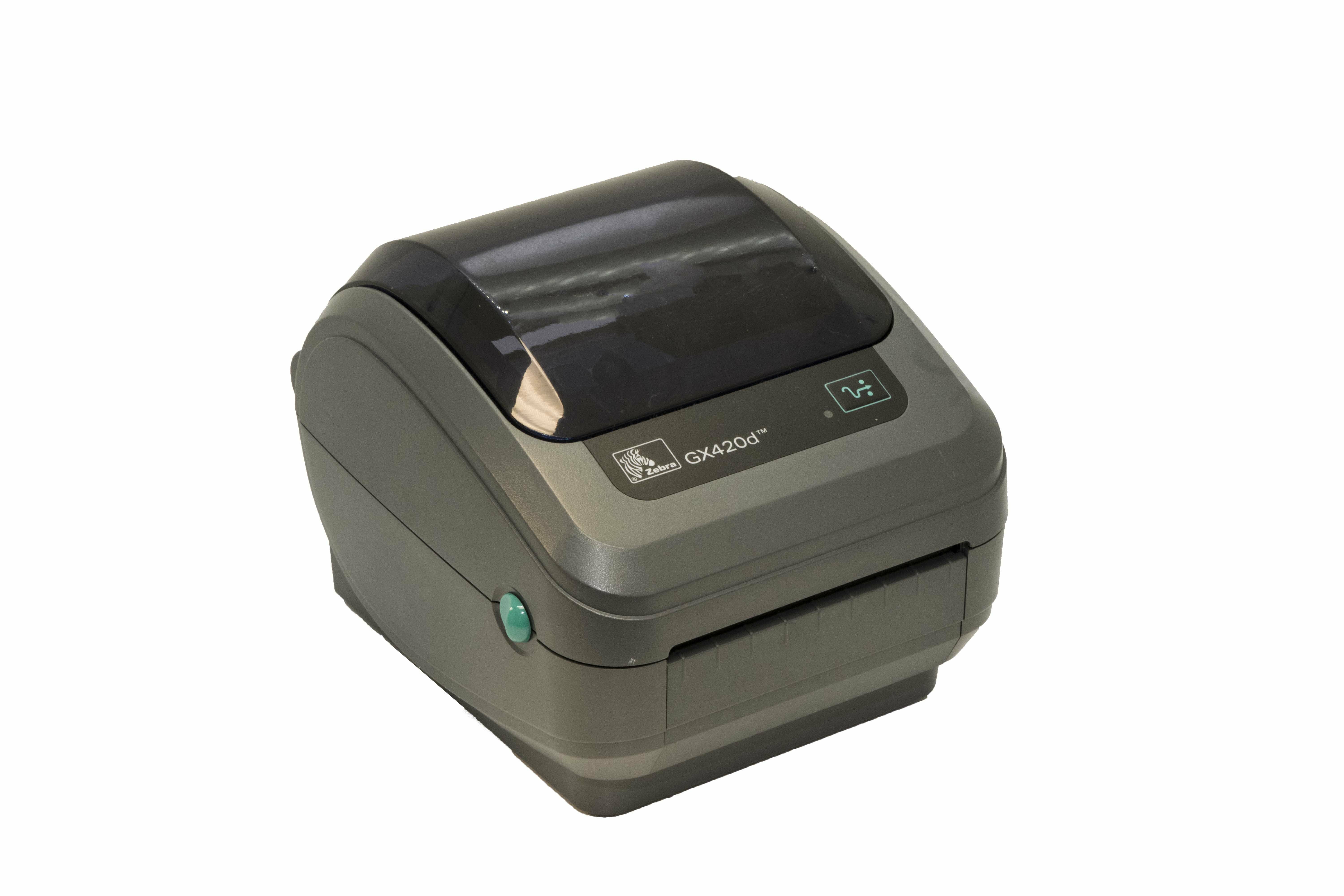 Термопринтер печати этикеток Zebra GX420d GX42-202521-000, 203 dpi, ширина 104 мм, 152 мм/сек, RS232, USB, LPT, Отделитель