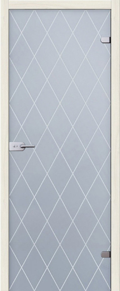 Дверь межкомнатная стеклянная браво кристалл Белое Сатинато (2000 x 900 мм)