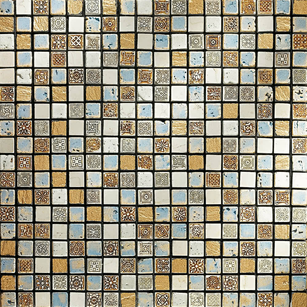 Мозаика облицовочная из натурального камня Petra Antiqua Luxury Fashion3_Mosaico1.5*1.5 ( шт)