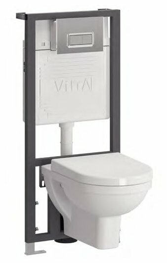 Унитаз с инсталляцией подвесной VitrA Form 300 9812B003-7203 с горизонтальным выпуском