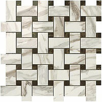 Керамическая плитка ATLAS CONCORDE RUS supernova marble calacatta gold twist mosaic 30.5x30.5